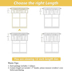 OWENIE White Valances for Windows 1 Pcs, Light Filtering Textured Farmhouse - Image 2