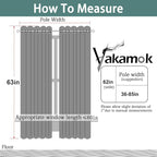 Yakamok Greyish White Curtains for Bedroom, Grommet Thermal Insulated Room - Image 7