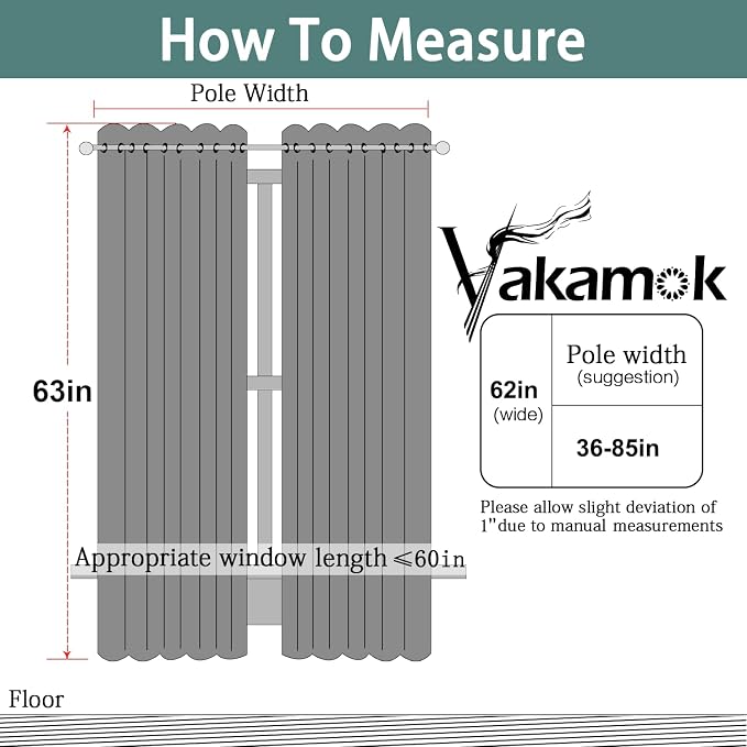 Yakamok 63 Inch Long Blackout Curtains - Image 7