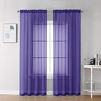 Chyhomenyc Purple Sheer Curtains 78 Inches Long 2 Panels Set by Chyhomenyc