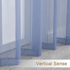 Chyhomenyc Sheer Curtains 84 Inches Long 2 Panels Set - Image 6