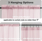 Chyhomenyc Extra Long Blush Pink Sheer Curtains 108 Inches Long 2 Panels - Image 5