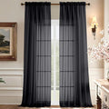 Aiyufeng 108 Inch Black Sheer Window Curtains by Aiyufeng