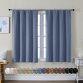 Simplebrand Ava Denim Blue Short Blackout Curtains by Simplebrand