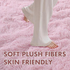 5x7 Ft Pink Rugs for Bedroom Girls, Shag Fluffy Area Rug for Living Room - Image 4