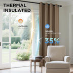 Joydeco Blackout Curtains 95 Inches Long 1 Panel, Thermal Insulated Long - Image 4