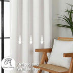 Simplebrand Ava Light Beige Light Filtering Curtains - Image 7