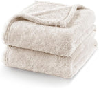 Exclusivo Mezcla Plush Fuzzy Fleece Bed Blanket Queen Size, Super Soft - Image 7