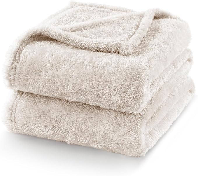 Exclusivo Mezcla Plush Fuzzy Fleece Bed Blanket Queen Size, Super Soft - Image 7