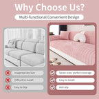 Velvet Couch Cover, Washable Sectional Sofa Cover, Anti Slip Sofa Slipcover - Image 4