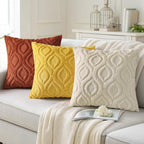 decorUhome Summer Throw Pillow Covers 18x18 Inch Set of 2, Soft Plush Faux Wool - Image 7