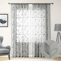 HOMEIDEAS Light Grey/Gray Sheer Curtains 52 X 96 Inches Long 2 Panels by HOMEIDEAS