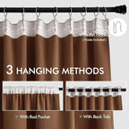 MIULEE Back Tab Blackout Curtains 102 Inch Long 2 Panels Set - Image 3