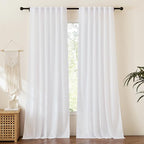 RYB HOME Extra Long Linen Sheer Curtains 108 inches Long, W 52 x L 108 inches by RYBHOME