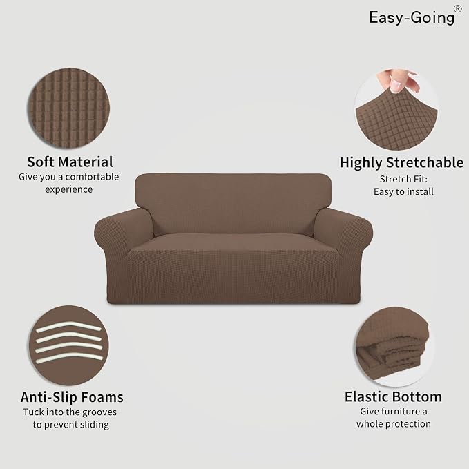 Easy-Going Stretch Oversized Loveseat Slipcover 1-Piece Sofa Cover Furniture - Image 3