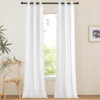 NICETOWN Linen Curtains 96 inches Long by NICETOWN