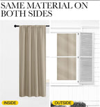NICETOWN 2 Panels Blackout Curtains, Rod Pocket Window Curtains Room Darkning - Image 3