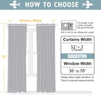 ChrisDowa 100% Blackout Curtains 72 inch Long - Image 6