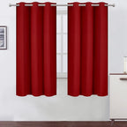 LEMOMO Red Blackout Curtains 40 x 63 Inch Length/Set of 2 Curtain by Lemomo
