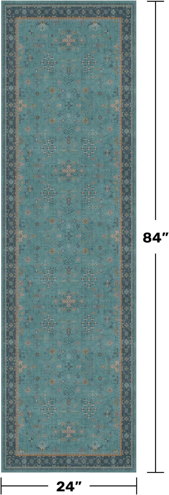 Hazo Haus Boho 2x7 Long Non Slip Kitchen Rug Runner - Image 2