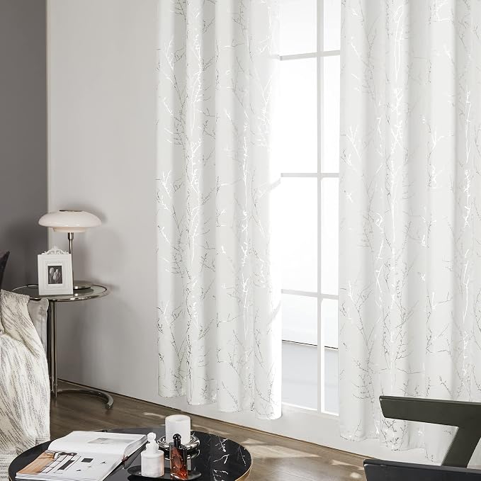 Deconovo White Curtains, Room Darkening Curtain, Thermal Insulated & Noise - Image 4