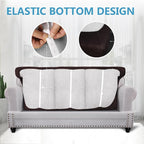 Leather Look Couch Cushion Covers Sofa Seat Slipcovers Sets Couches Furniture - Image 4