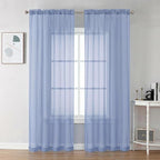 Chyhomenyc Sheer Curtains 84 Inches Long 2 Panels Set by Chyhomenyc