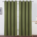 LEMOMO Blackout Curtains 66 x 84 inch/Olive Green Curtains Set of 2 by Lemomo