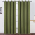LEMOMO Olive Green Thermal Blackout Curtains/52 x 108 Inch/Set of 2 Panels Room by Lemomo