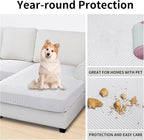 Easy-Going Stretch 3 Pieces Couch Cushion Covers - Image 3