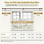 YaFex Curtain Rods 32-144 Inch, Heavy Duty 1 Inch Adjustable Curtain Rod - Image 6