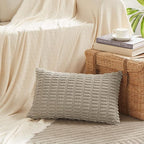 Fancy Homi 4 Packs Neutral Lumbar Decorative Throw Pillow Covers 12x20 Inch - Image 2