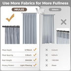 MIULEE Pinch Pleated Thick Linen Curtains 84 Inches Long 2 Panels - Image 6