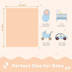 Yurhap Fleece Baby Blanket Heart Checkered, Ultra Soft Cozy Baby Blankets - Image 4