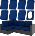hyha 8Pcs Patio Cushion Covers, Stretch Outdoor Couch Cushion Covers Replacement by hyha