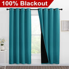 NICETOWN 100% Blackout Window Curtain Panels, Full Light Blocking Drapes - Image 2