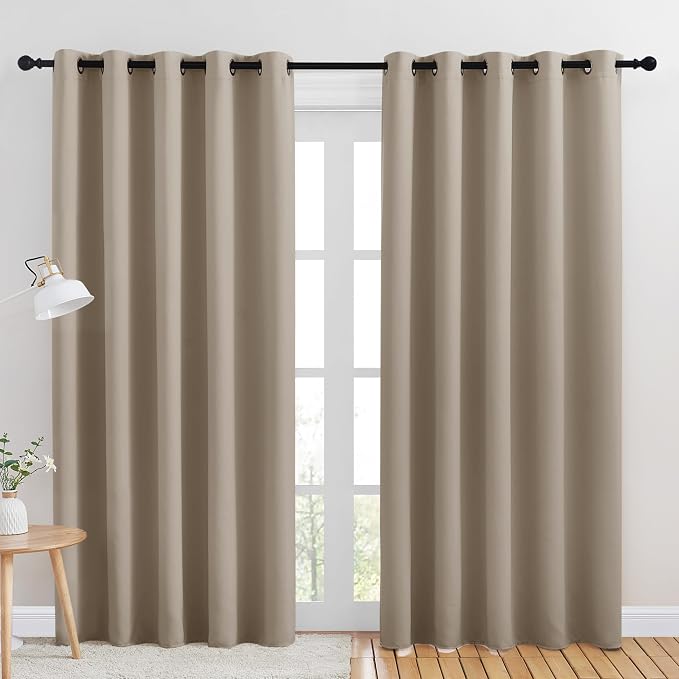 NICETOWN Room Darkening Draperies Window Curtain Panels, 2 Panels, W60 x L84 by NICETOWN