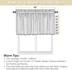 OVZME White Valance for Windows, Light Filtering Thick Textured Small Kitchen - Image 9