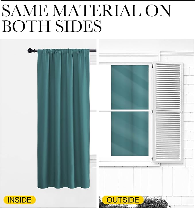 NICETOWN Blackout Curtains for Bedroom, Window Curtain Panels, Thermal - Image 6