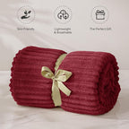 BEDELITE Fleece Throw Blanket for Couch – 3D Ribbed Jacquard Soft and Warm - Image 4
