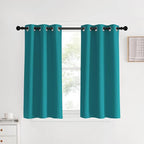 NICETOWN Room Darkening Curtains 40 inch Length 2 Panels, Peacock Teal by NICETOWN
