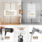 KAMANINA Curtain Rod 32 to 58 Inch, Heavy Duty White Curtain Rods - Image 6