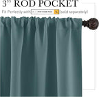 RYB HOME Small Curtains Blackout - Image 2