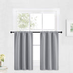 RYB HOME Blackout Cafe Curtains 30 inch Length, Short Light UV Heat Blocking by RYBHOME
