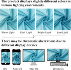 Lecloud Turquoise Sheer Curtains 63 Inch Length 2 Panels, Light Filtering Voile - Image 6