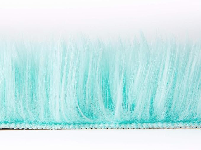 Ashler faux fur rug, Fluffy Shaggy Area Rug Ultra Soft 2 x 2.9 Feet Rectangle - Image 6