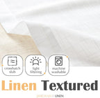 jinchan Linen Valance for Farmhouse Living Room Windows 16 Inch Slubbed Crossed - Image 8