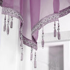 Molaxhome Swag Curtain 51 inch Length Rod Pocket Scalloped Curtain Valance - Image 7