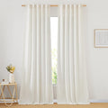 NICETOWN Linen Blend Living Room Curtains 84 inches Long, Rod Pocket & Back Tab by NICETOWN