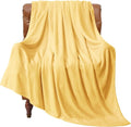 BEDELITE Fleece Blanket Cream Yellow Throw Blankets by BEDELITE